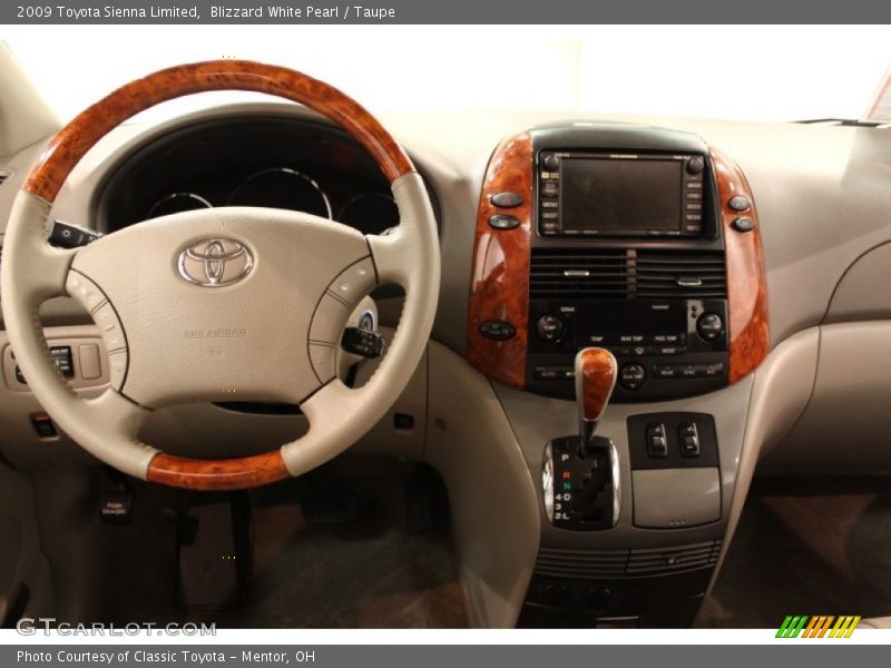 Blizzard White Pearl / Taupe 2009 Toyota Sienna Limited