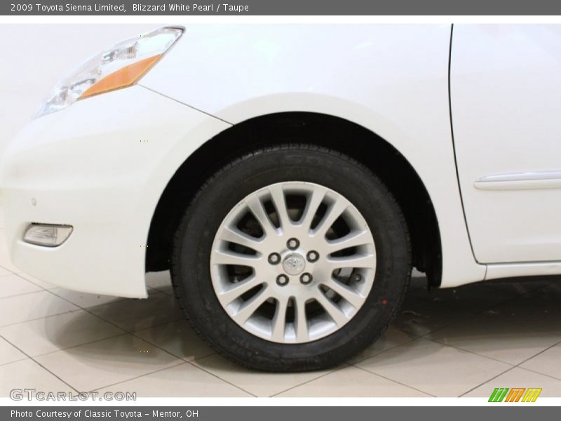 Blizzard White Pearl / Taupe 2009 Toyota Sienna Limited