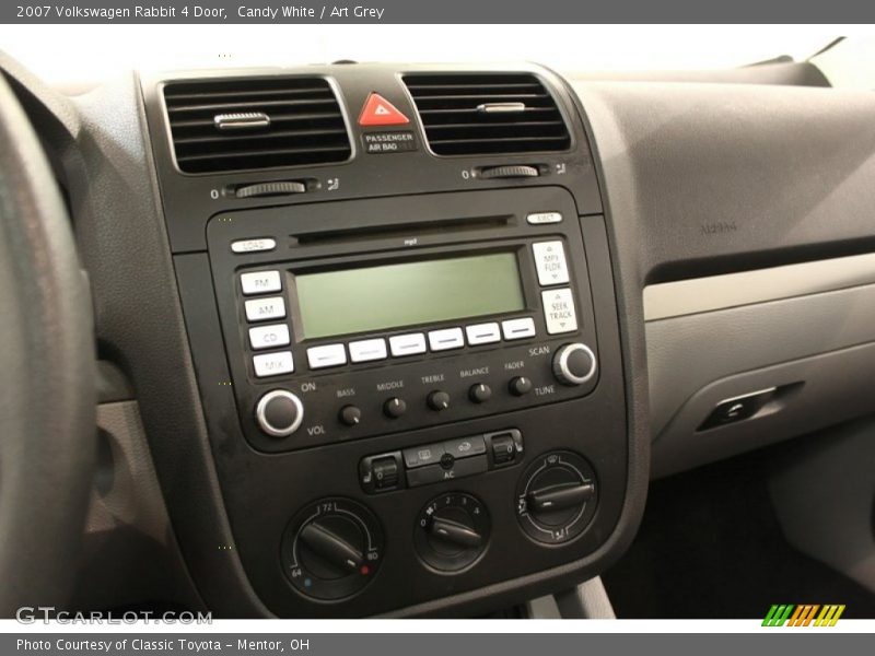 Controls of 2007 Rabbit 4 Door