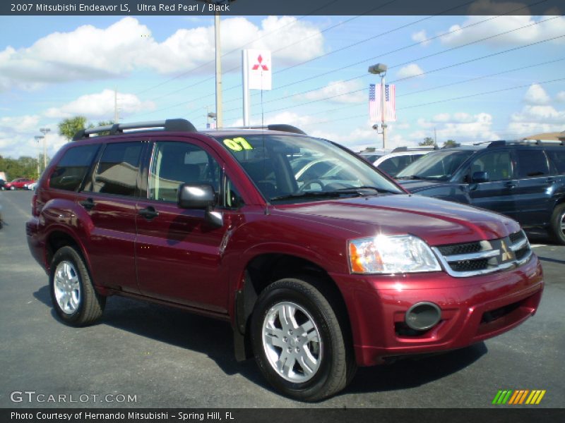 Ultra Red Pearl / Black 2007 Mitsubishi Endeavor LS