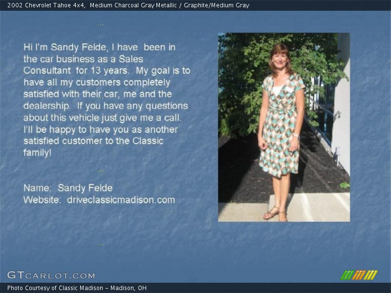 Medium Charcoal Gray Metallic / Graphite/Medium Gray 2002 Chevrolet Tahoe 4x4