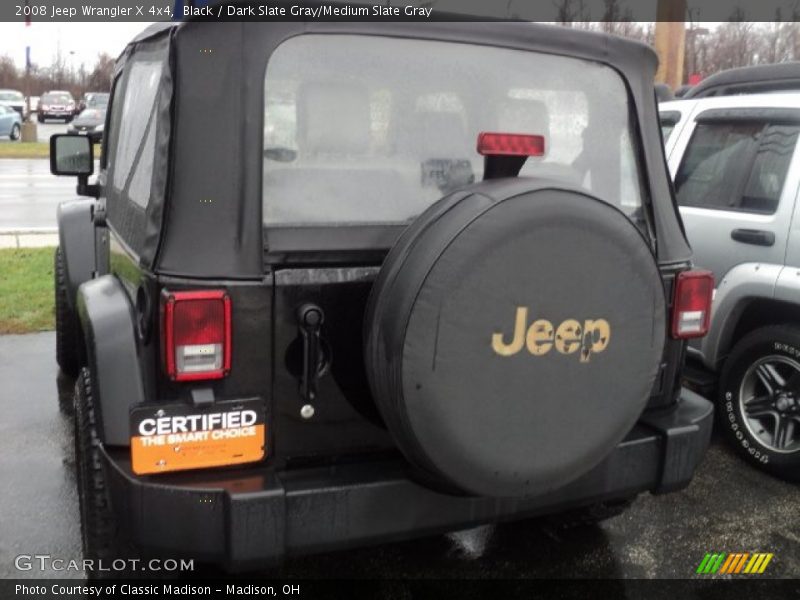 Black / Dark Slate Gray/Medium Slate Gray 2008 Jeep Wrangler X 4x4
