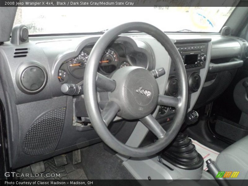 Black / Dark Slate Gray/Medium Slate Gray 2008 Jeep Wrangler X 4x4