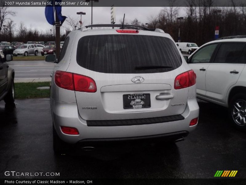 Bright Silver / Gray 2007 Hyundai Santa Fe SE