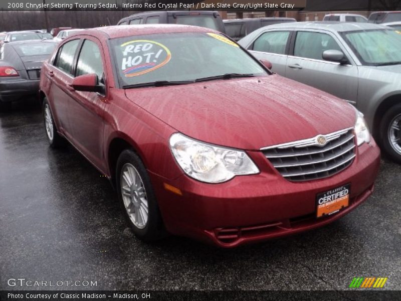 Inferno Red Crystal Pearl / Dark Slate Gray/Light Slate Gray 2008 Chrysler Sebring Touring Sedan