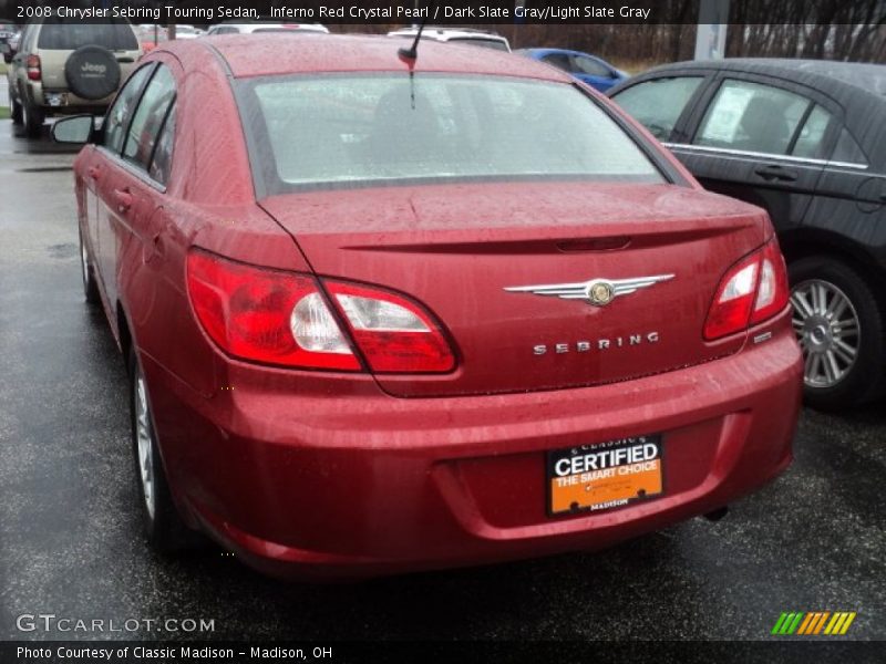 Inferno Red Crystal Pearl / Dark Slate Gray/Light Slate Gray 2008 Chrysler Sebring Touring Sedan
