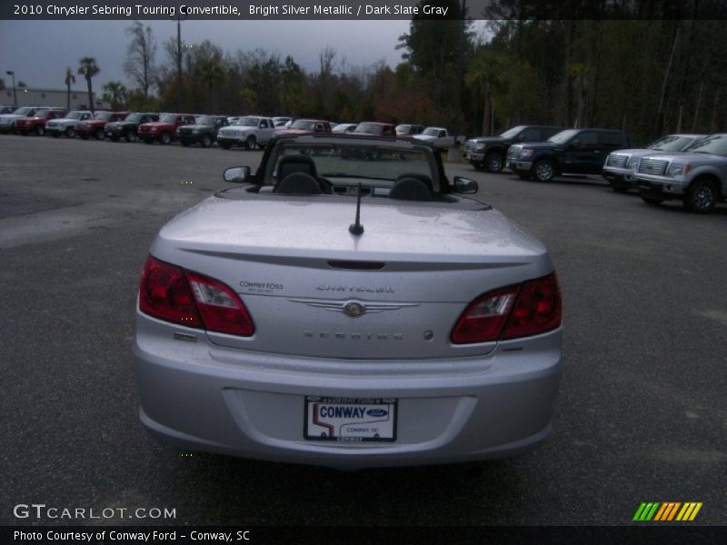 Bright Silver Metallic / Dark Slate Gray 2010 Chrysler Sebring Touring Convertible