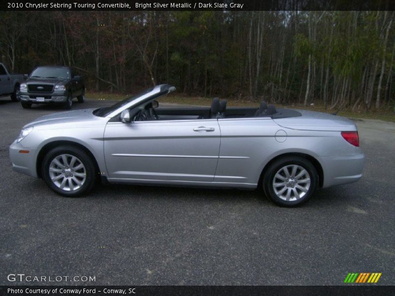 Bright Silver Metallic / Dark Slate Gray 2010 Chrysler Sebring Touring Convertible