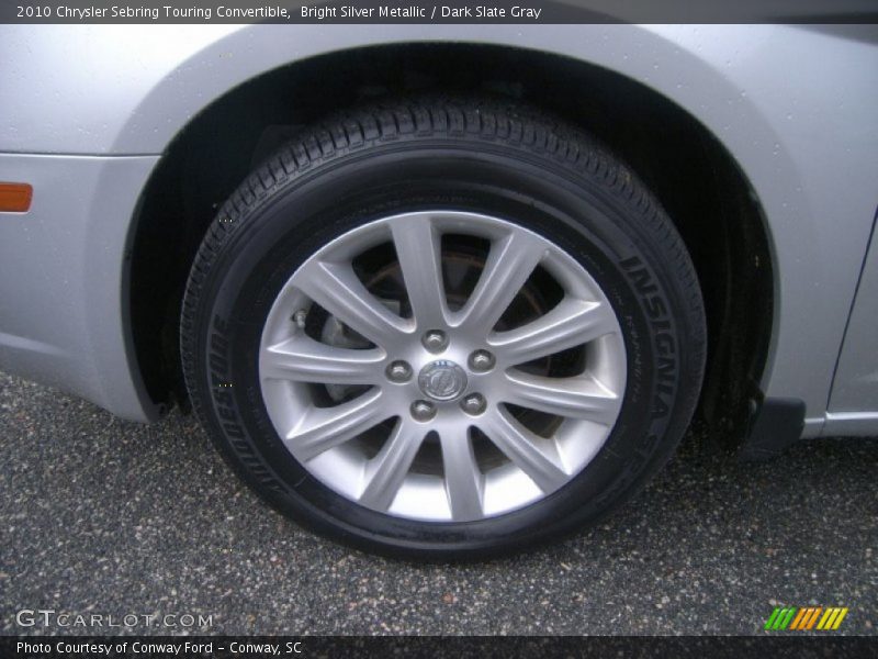 Bright Silver Metallic / Dark Slate Gray 2010 Chrysler Sebring Touring Convertible