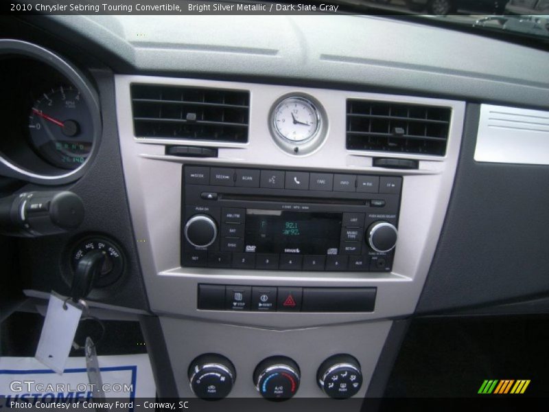 Bright Silver Metallic / Dark Slate Gray 2010 Chrysler Sebring Touring Convertible