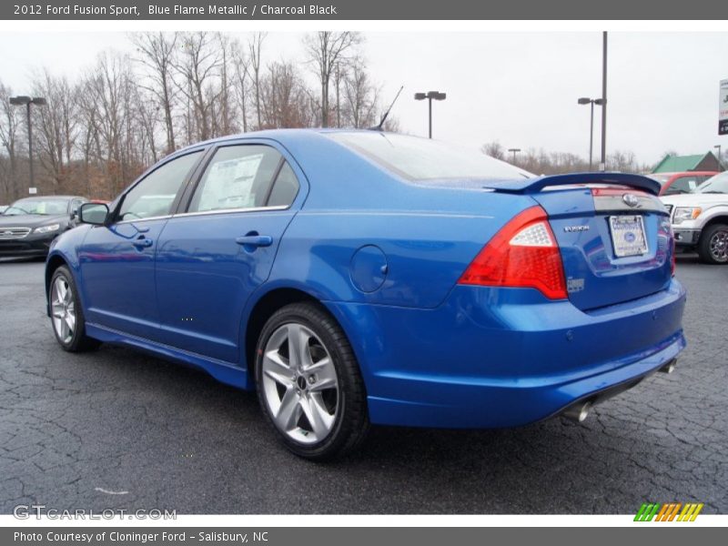 Blue Flame Metallic / Charcoal Black 2012 Ford Fusion Sport