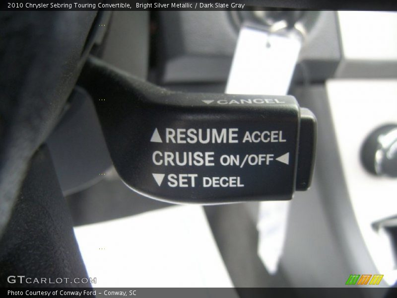 Bright Silver Metallic / Dark Slate Gray 2010 Chrysler Sebring Touring Convertible