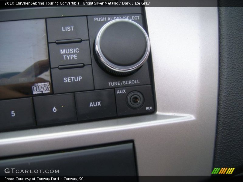 Bright Silver Metallic / Dark Slate Gray 2010 Chrysler Sebring Touring Convertible