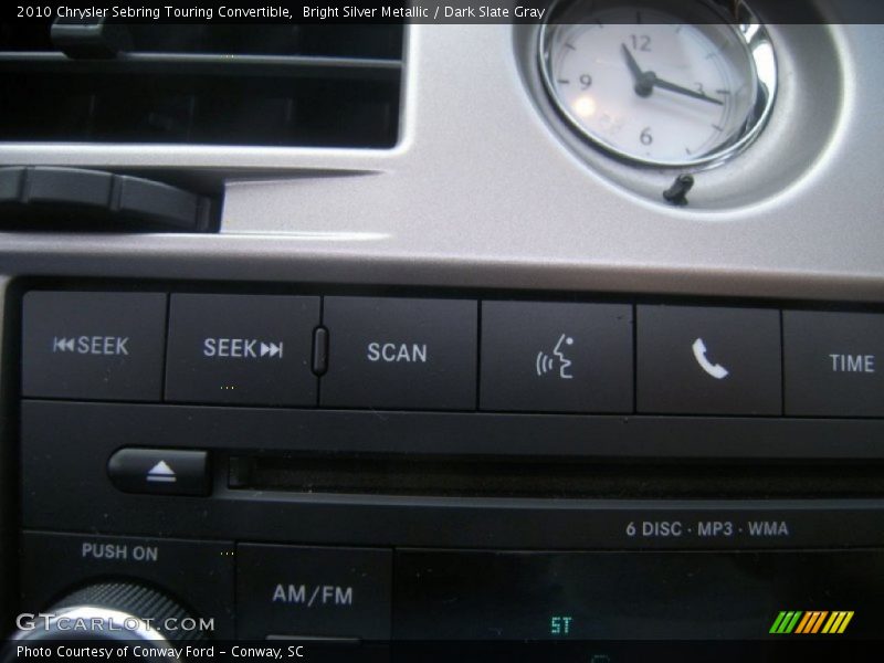 Bright Silver Metallic / Dark Slate Gray 2010 Chrysler Sebring Touring Convertible
