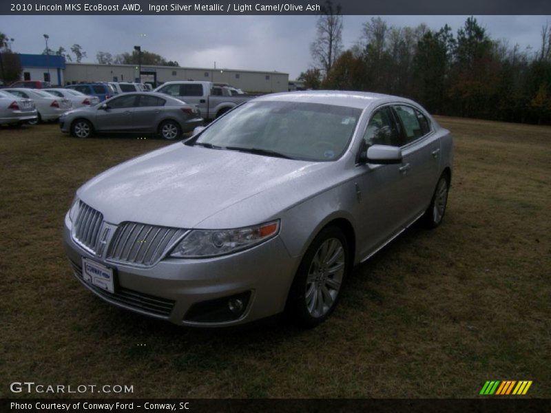 Ingot Silver Metallic / Light Camel/Olive Ash 2010 Lincoln MKS EcoBoost AWD