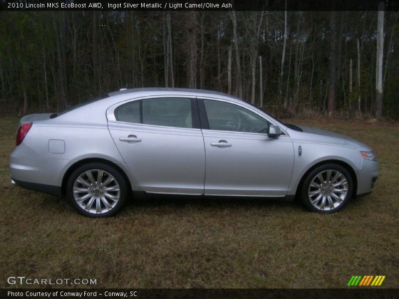 Ingot Silver Metallic / Light Camel/Olive Ash 2010 Lincoln MKS EcoBoost AWD