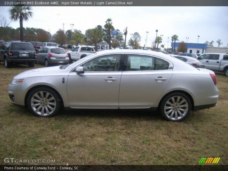 Ingot Silver Metallic / Light Camel/Olive Ash 2010 Lincoln MKS EcoBoost AWD