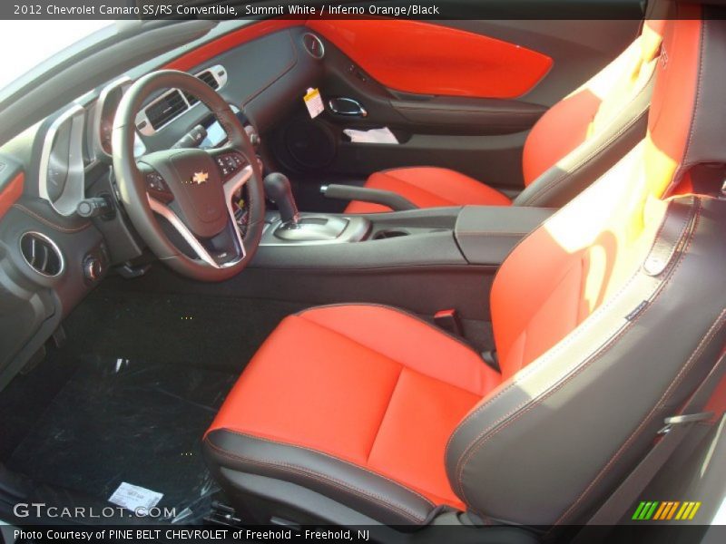  2012 Camaro SS/RS Convertible Inferno Orange/Black Interior