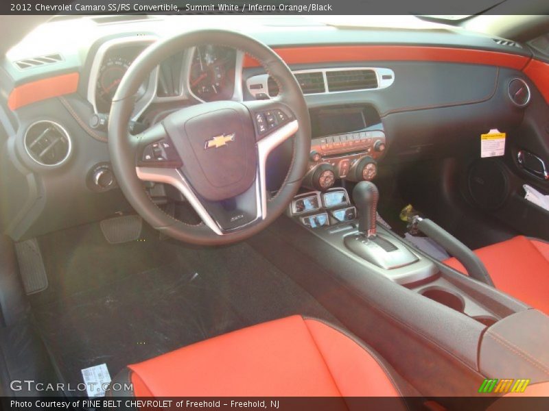 Summit White / Inferno Orange/Black 2012 Chevrolet Camaro SS/RS Convertible