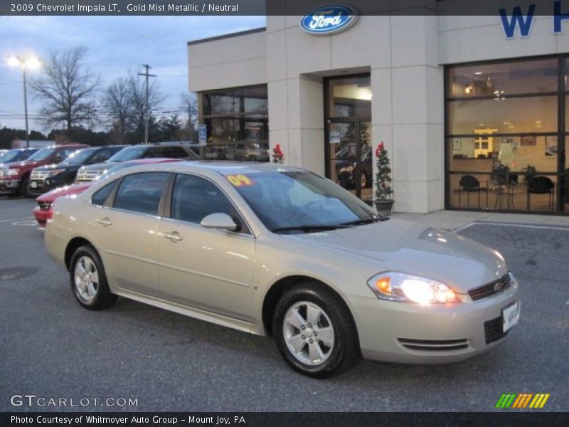 Gold Mist Metallic / Neutral 2009 Chevrolet Impala LT