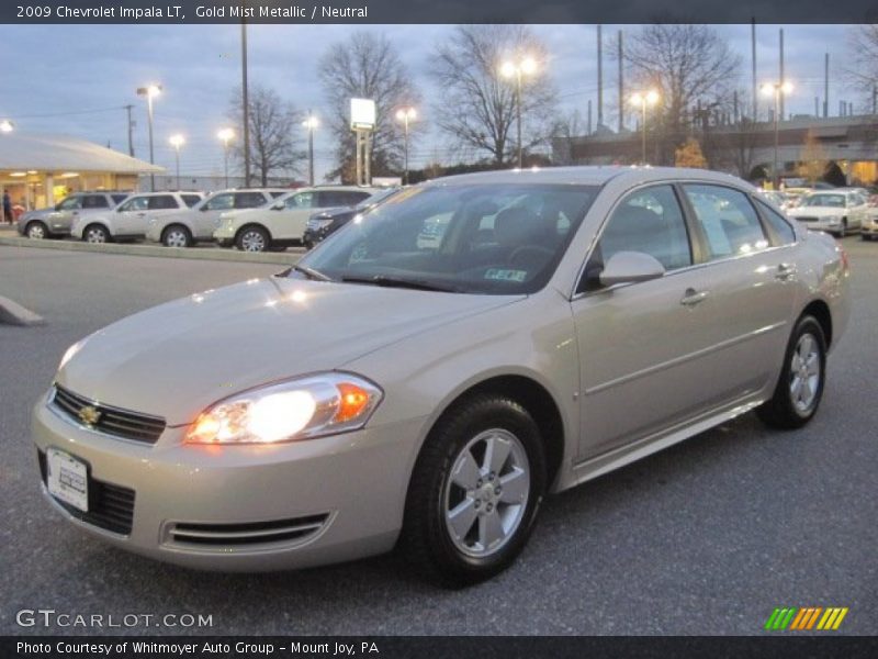 Gold Mist Metallic / Neutral 2009 Chevrolet Impala LT
