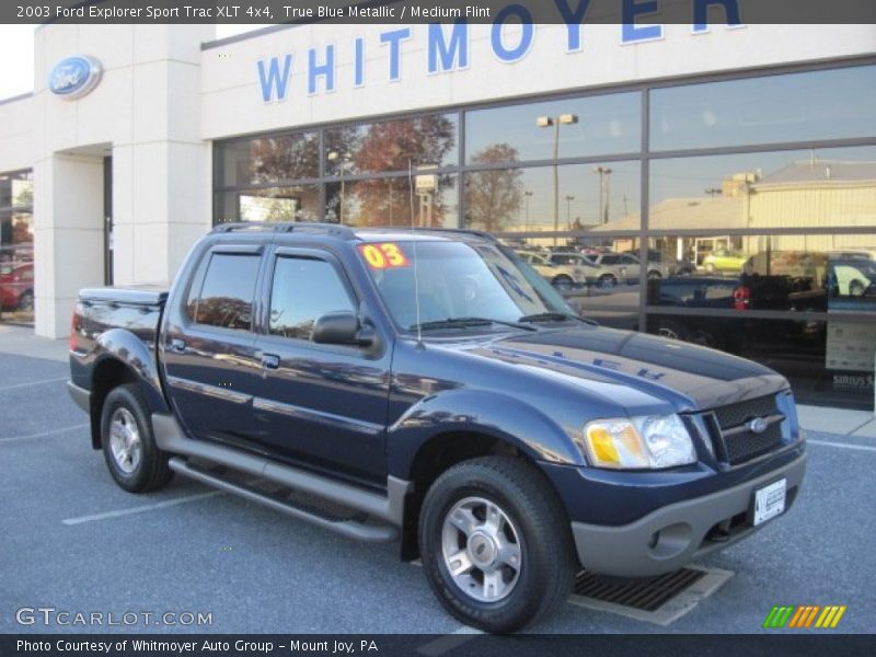 True Blue Metallic / Medium Flint 2003 Ford Explorer Sport Trac XLT 4x4