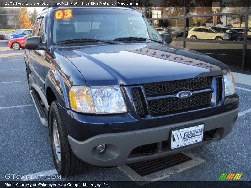 True Blue Metallic / Medium Flint 2003 Ford Explorer Sport Trac XLT 4x4