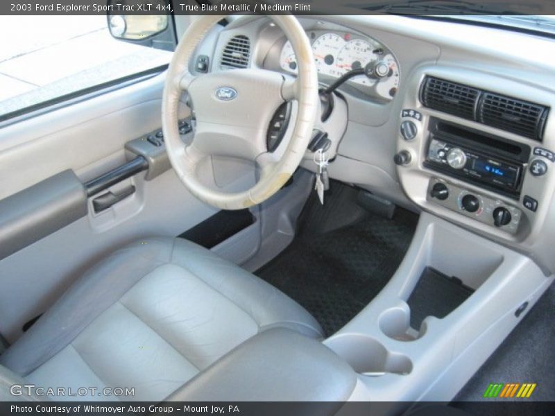 True Blue Metallic / Medium Flint 2003 Ford Explorer Sport Trac XLT 4x4