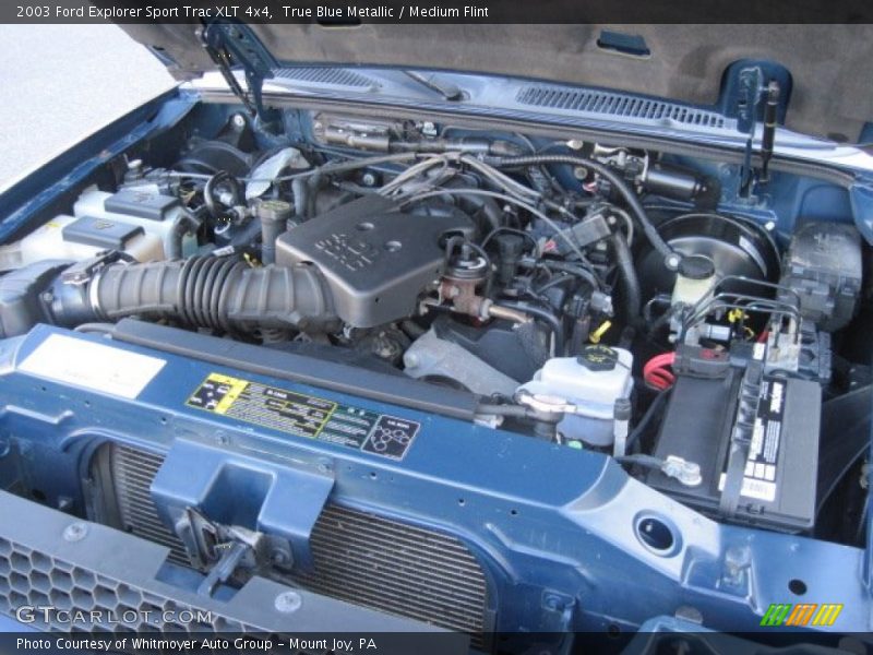 True Blue Metallic / Medium Flint 2003 Ford Explorer Sport Trac XLT 4x4