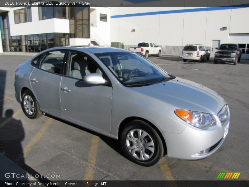 Liquid Silver / Gray 2010 Hyundai Elantra GLS