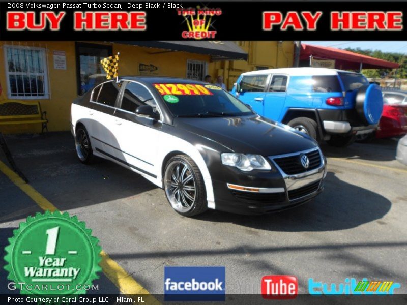 Deep Black / Black 2008 Volkswagen Passat Turbo Sedan