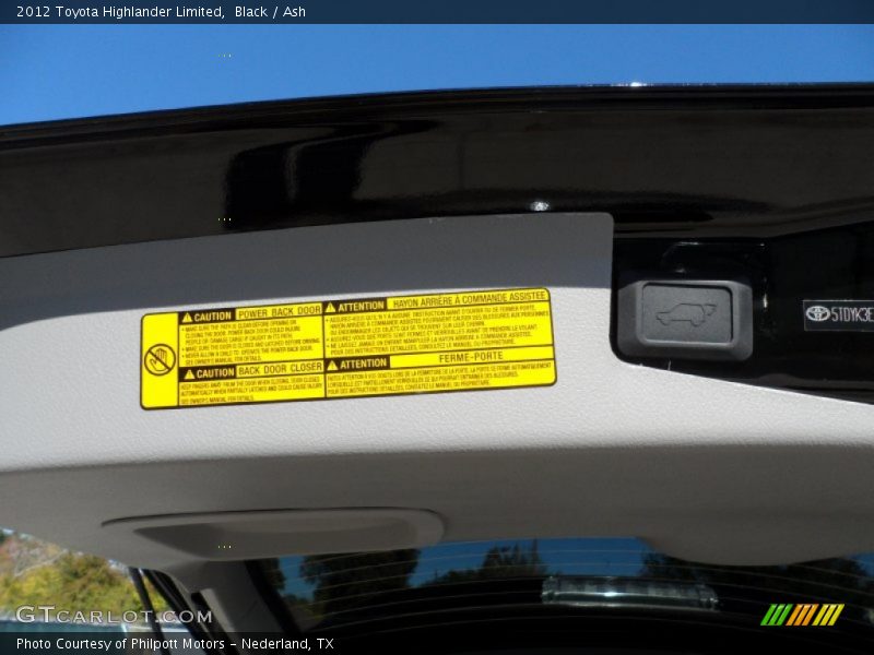 Black / Ash 2012 Toyota Highlander Limited