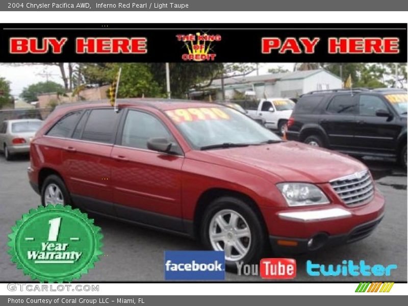 Inferno Red Pearl / Light Taupe 2004 Chrysler Pacifica AWD