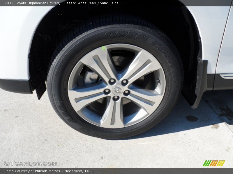 Blizzard White Pearl / Sand Beige 2012 Toyota Highlander Limited