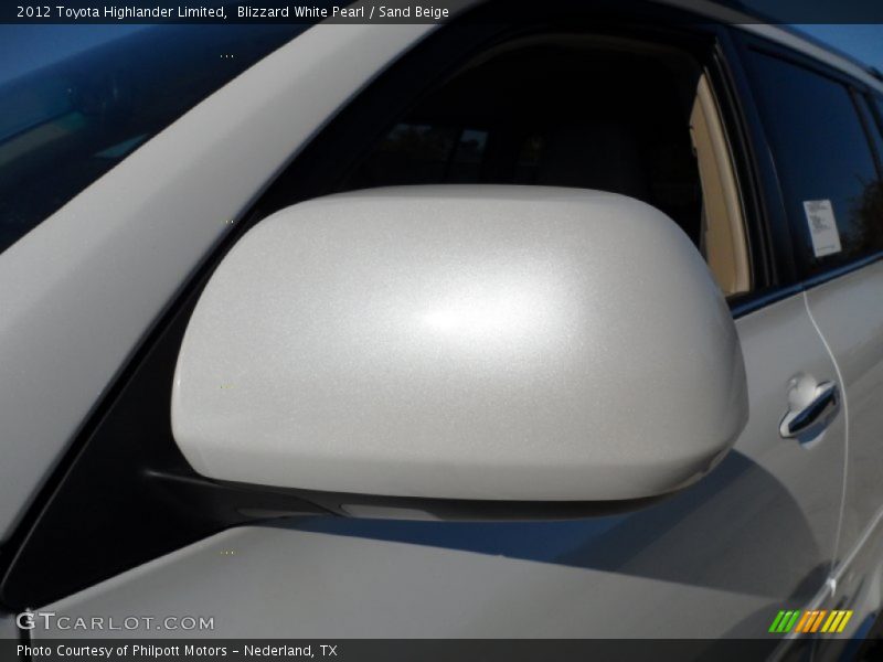 Blizzard White Pearl / Sand Beige 2012 Toyota Highlander Limited
