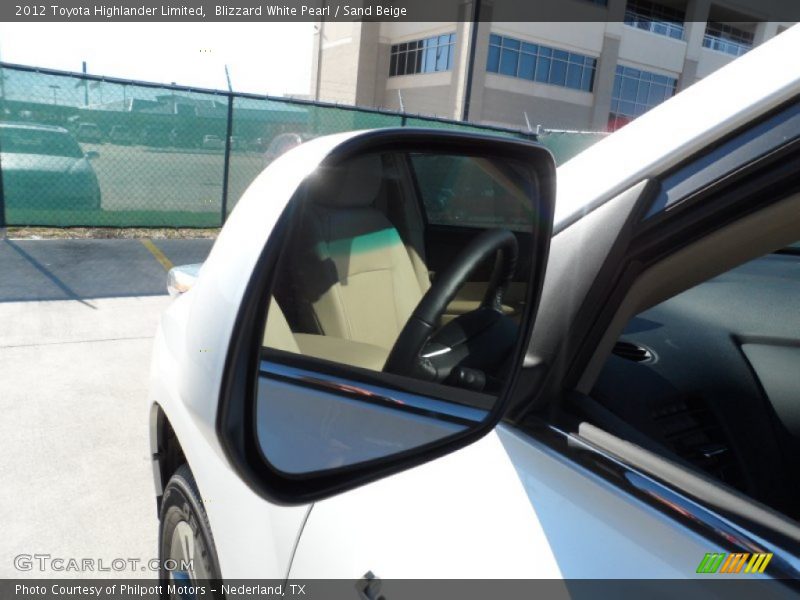 Blizzard White Pearl / Sand Beige 2012 Toyota Highlander Limited