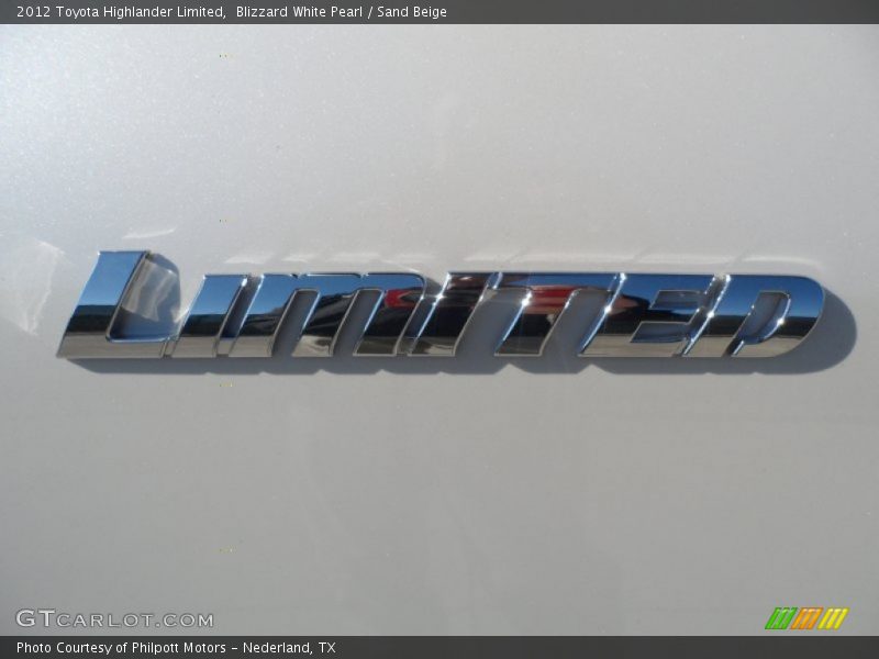 Blizzard White Pearl / Sand Beige 2012 Toyota Highlander Limited