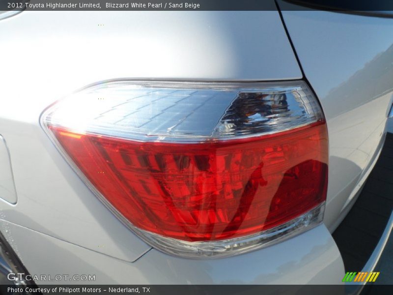 Blizzard White Pearl / Sand Beige 2012 Toyota Highlander Limited