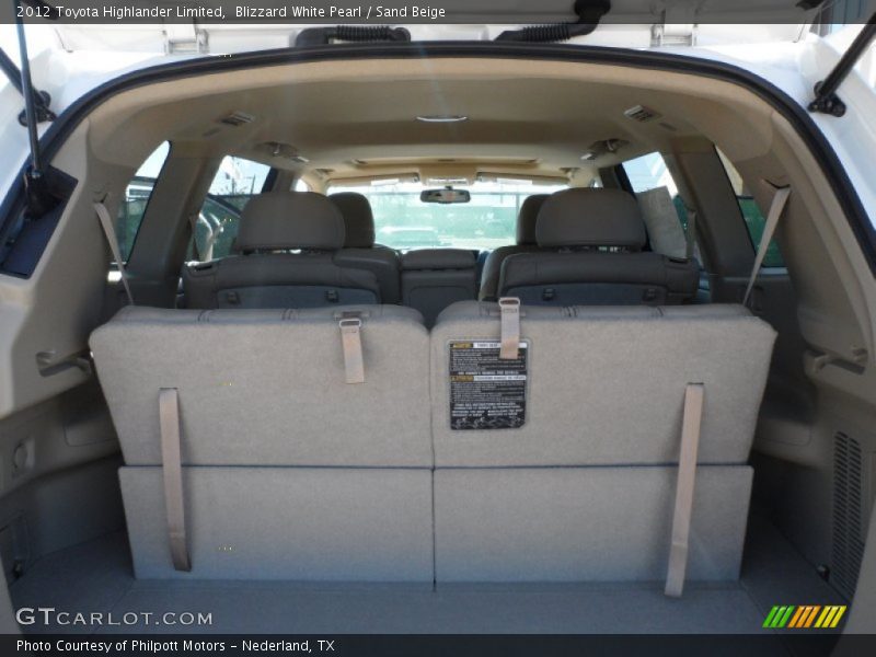 Blizzard White Pearl / Sand Beige 2012 Toyota Highlander Limited