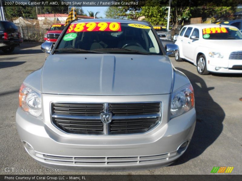 Bright Silver Metallic / Pastel Slate Gray/Red 2007 Dodge Caliber R/T AWD