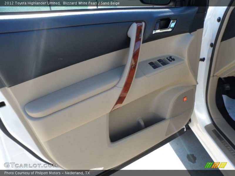 Blizzard White Pearl / Sand Beige 2012 Toyota Highlander Limited