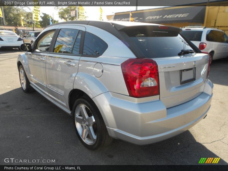 Bright Silver Metallic / Pastel Slate Gray/Red 2007 Dodge Caliber R/T AWD