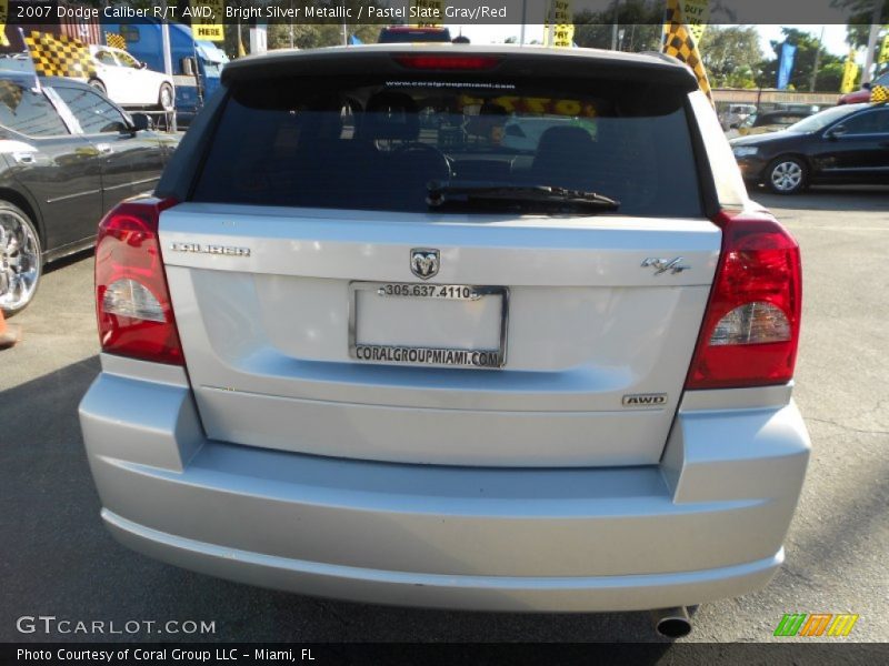 Bright Silver Metallic / Pastel Slate Gray/Red 2007 Dodge Caliber R/T AWD