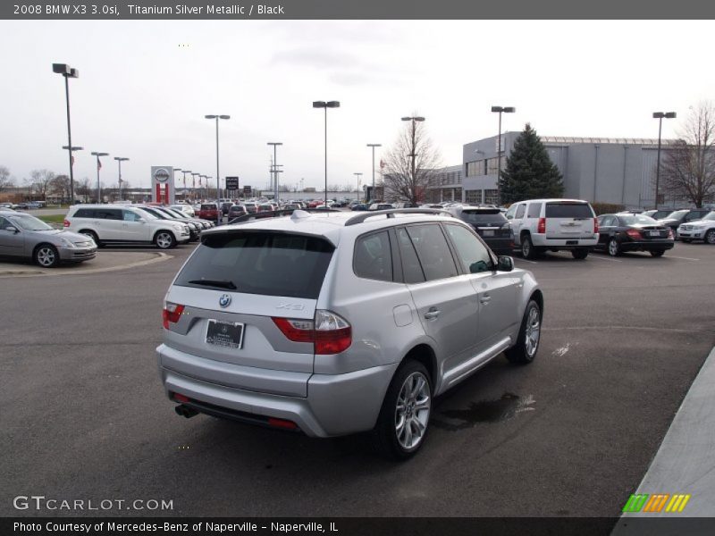 Titanium Silver Metallic / Black 2008 BMW X3 3.0si