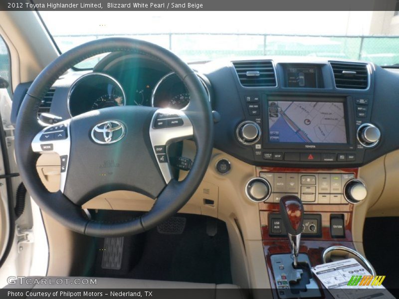 Blizzard White Pearl / Sand Beige 2012 Toyota Highlander Limited