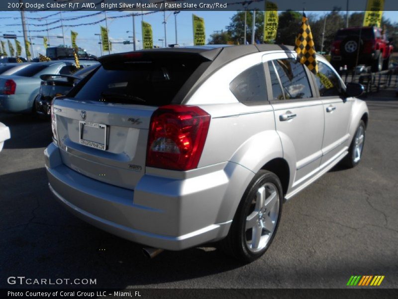 Bright Silver Metallic / Pastel Slate Gray/Red 2007 Dodge Caliber R/T AWD