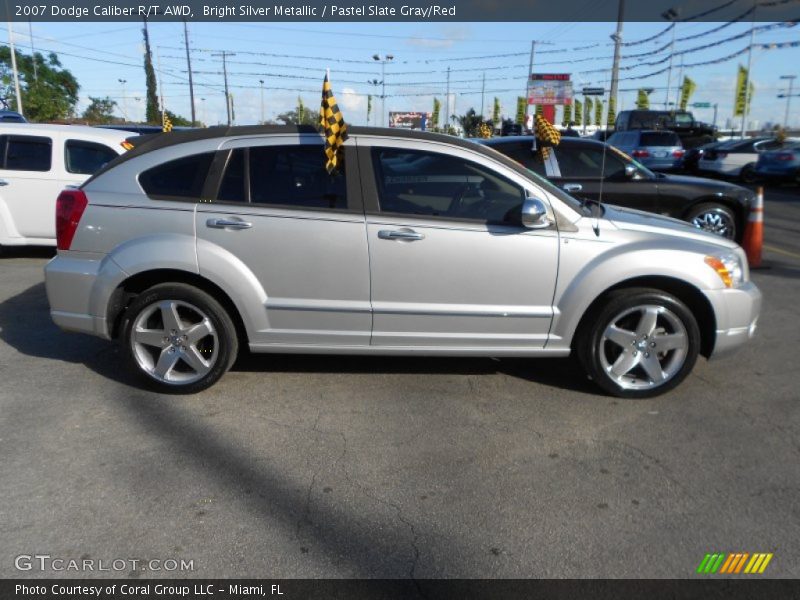 Bright Silver Metallic / Pastel Slate Gray/Red 2007 Dodge Caliber R/T AWD