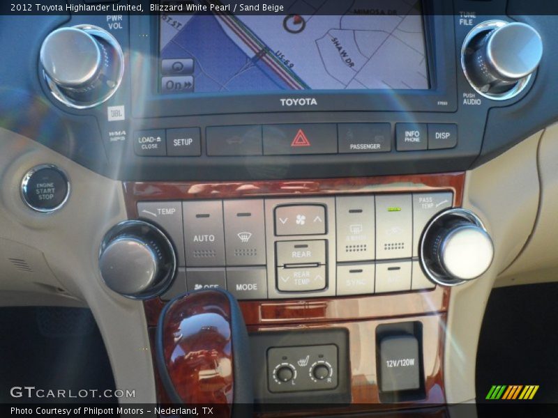 Blizzard White Pearl / Sand Beige 2012 Toyota Highlander Limited