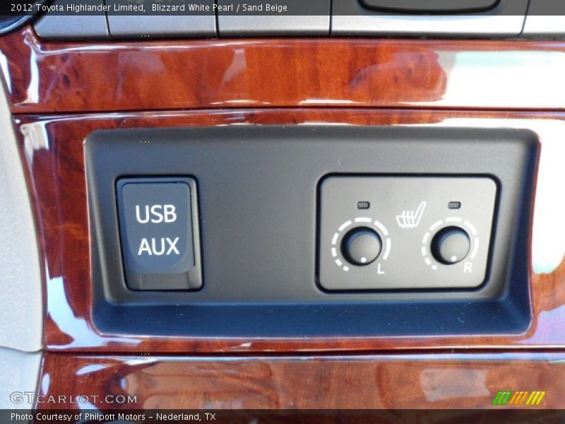 Blizzard White Pearl / Sand Beige 2012 Toyota Highlander Limited