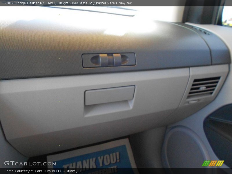 Bright Silver Metallic / Pastel Slate Gray/Red 2007 Dodge Caliber R/T AWD